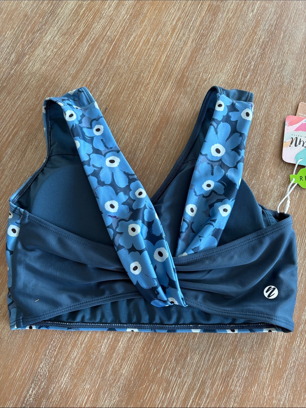 NWT Nani Swimwear Switch V Crop Top Sea Holly Style T034 Size S